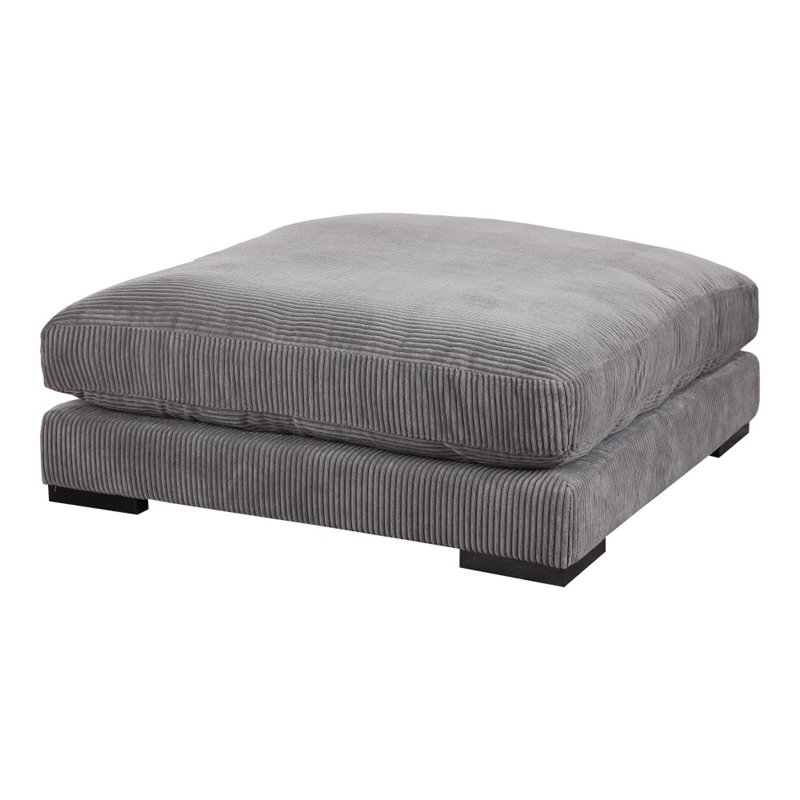 Moe's Home Collection Tumble Ultra-Soft Corduroy Fabric Ottoman