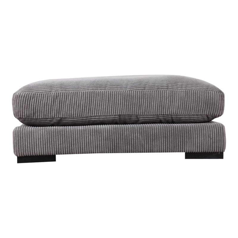 Moe's Home Collection Tumble Ultra-Soft Corduroy Fabric Ottoman