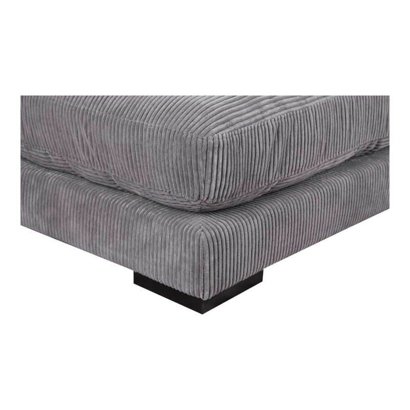 Moe's Home Collection Tumble Ultra-Soft Corduroy Fabric Ottoman