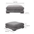 Moe's Home Collection Tumble Ultra-Soft Corduroy Fabric Ottoman