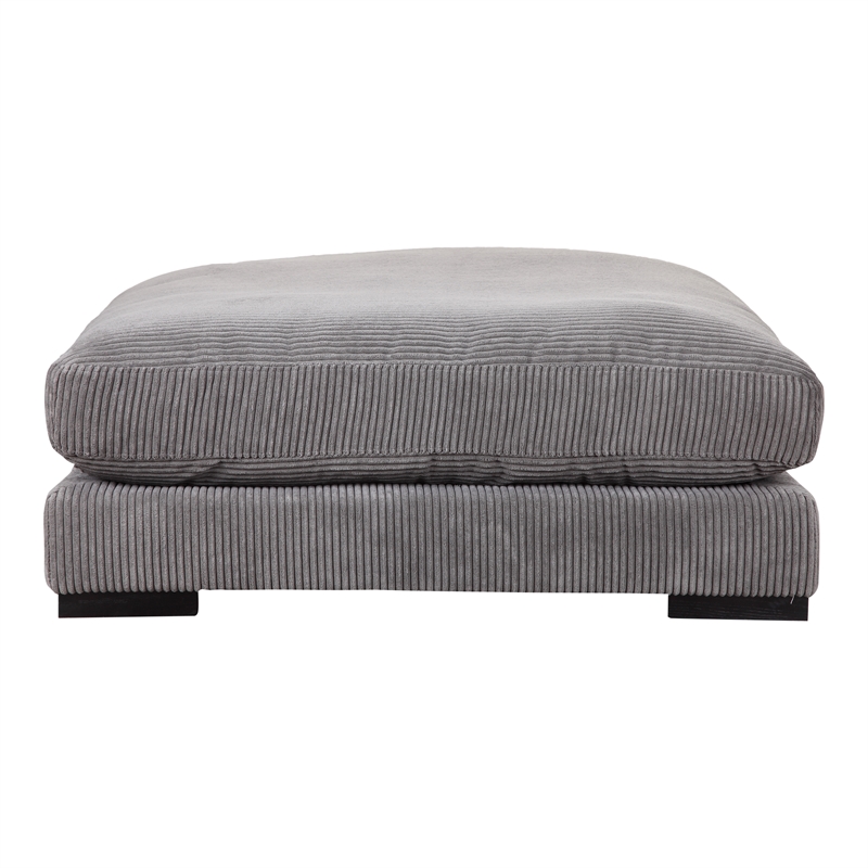 Moe's Home Collection Tumble Ultra-Soft Corduroy Fabric Ottoman