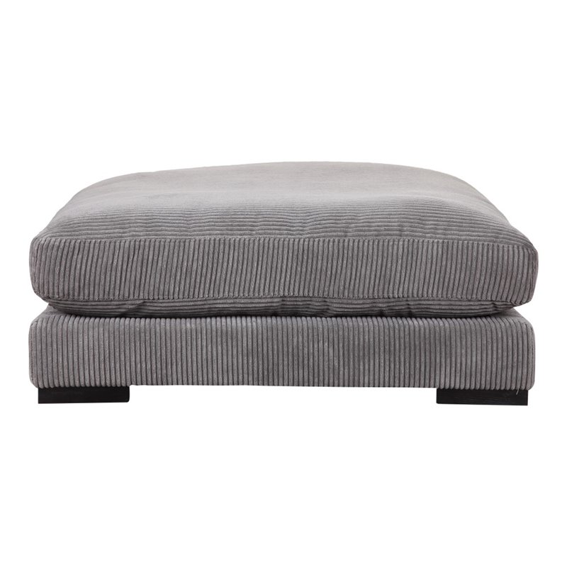 Moe's Home Collection Tumble Ultra-Soft Corduroy Fabric Ottoman
