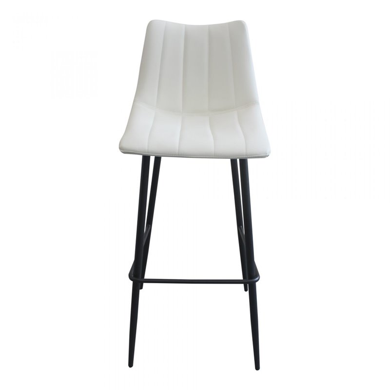 Moe S Home Alibi Faux Leather Bar Stool, Ivory Leather Swivel Counter Stool