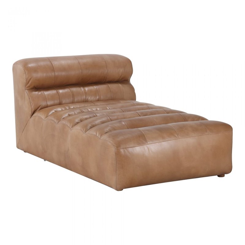 Moe's Home Collection Ramsay Leather Chaise