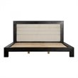 Moe's Home Collection Ashcroft Contemporary Fabric King Bed in Gray