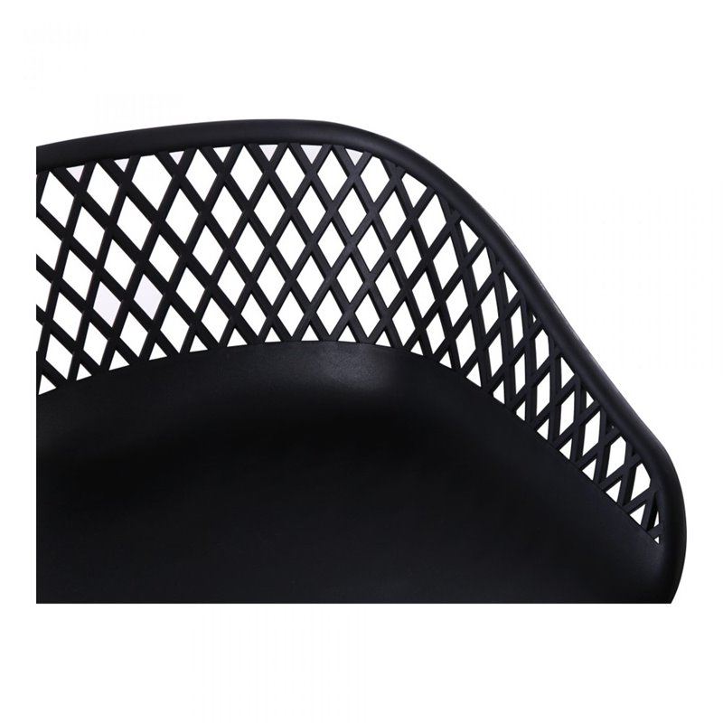Moe's Home Collection Piazza Outdoor Barstool Black-Set Of Two