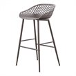 Moe's Home Collection Piazza Outdoor Barstool Grey-Set Of Two