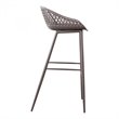 Moe's Home Collection Piazza Outdoor Barstool Grey-Set Of Two