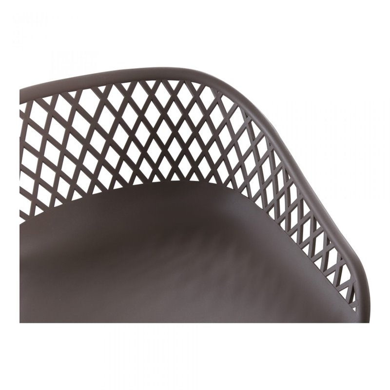 Moe's Home Collection Piazza Outdoor Barstool Grey-Set Of Two