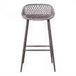 Moe's Home Collection Piazza Outdoor Barstool Grey-Set Of Two