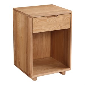 moe's home collection osamu contemporary wood nightstand in natural oak