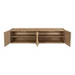 Moe's Home Collection Plank Solid Oak Wood 2-Doors Media Cabinet in Natural