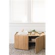 Moe's Home Collection Plank Solid Oak Wood 2-Doors Media Cabinet in Natural