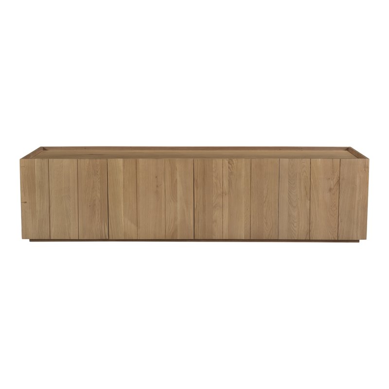 Moe's Home Collection Plank Solid Oak Wood 2-Doors Media Cabinet in Natural