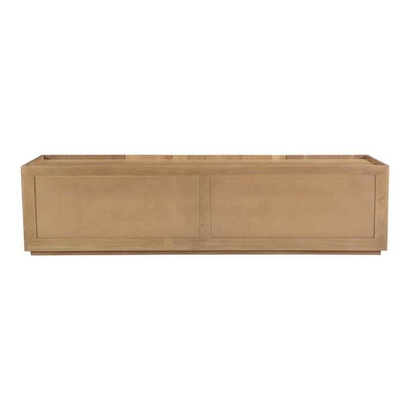 Moe's Home Collection Plank Solid Oak Wood 2-Doors Media Cabinet in Natural