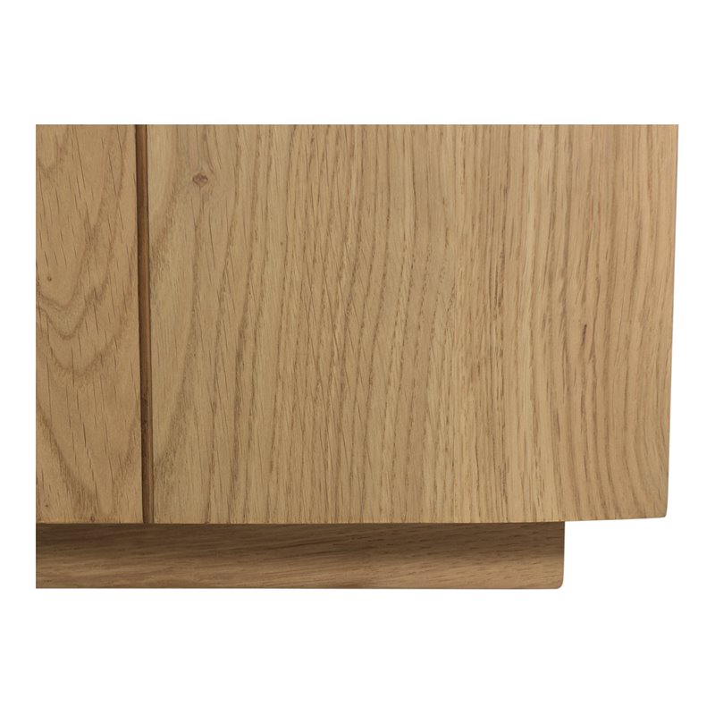 Moe's Home Collection Plank Solid Oak Wood 2-Doors Media Cabinet in Natural