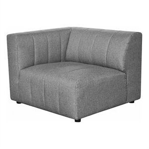 moe's home collection lyric contemporary fabric left arm chair in gray