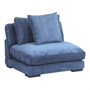moe's home collection tumble contemporary fabric slipper chair in blue