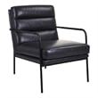 Moe's Home Collection Verlaine Modern Leather Chair in Black