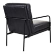 Moe's Home Collection Verlaine Modern Leather Chair in Black