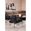 Moe's Home Collection Verlaine Modern Leather Chair in Black