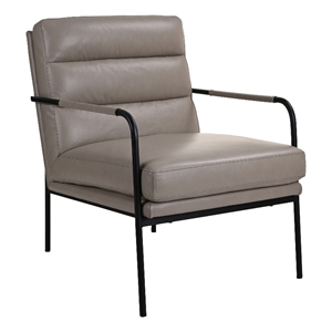 moe's home collection verlaine modern leather chair in beige