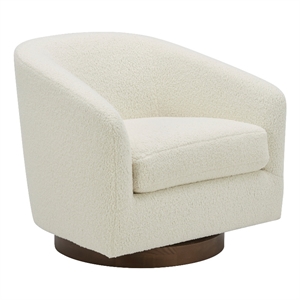 moe's home collection oscy contemporary fabric swivel chair in natural
