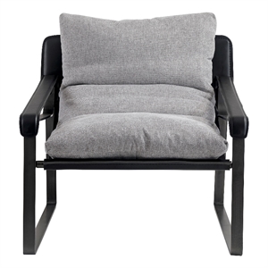 moe's home collection connor modern fabric club chair in gray
