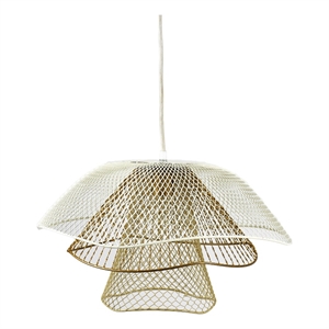moe's home collection sonna 1-light contemporary metal pendant lamp in gold