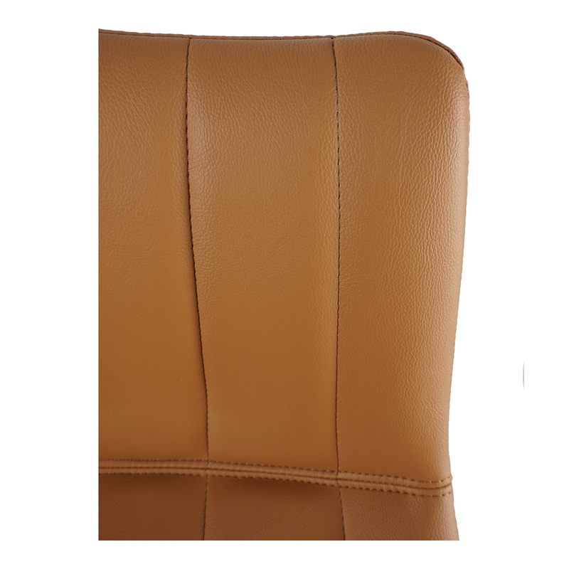 Alibi Barstool Tan Set of 2 Brown Vegan Leather