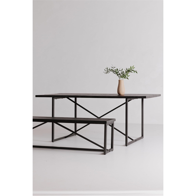 Moe's Home Collection Sierra Wood Benche Black Color