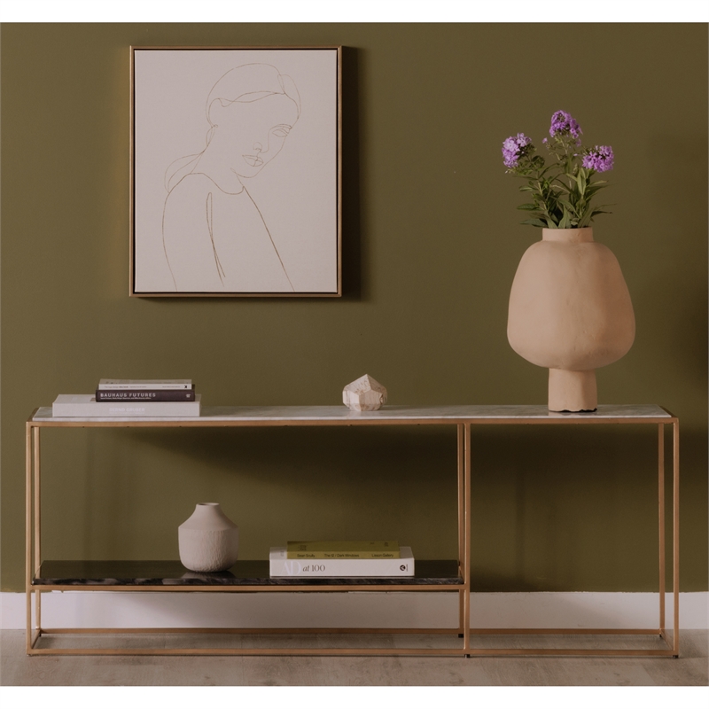 Moe's Home Collection Mies Metal Console Table Multi-Color