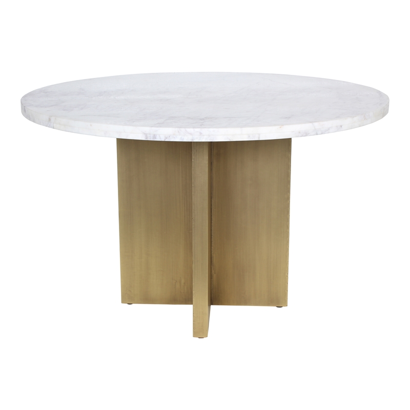 Moe's Home Collection GRAZE Stone Dining Table White Color