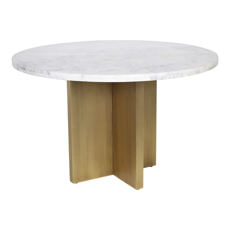 Moe's Home Collection GRAZE Stone Dining Table White Color