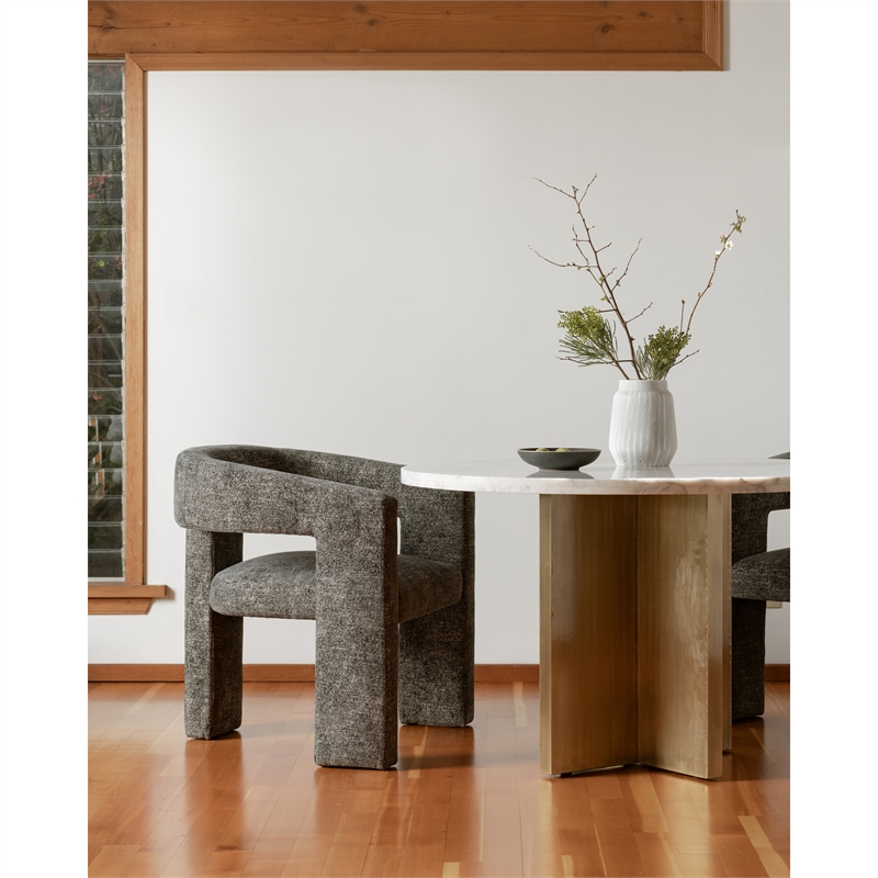 Moe's Home Collection GRAZE Stone Dining Table White Color