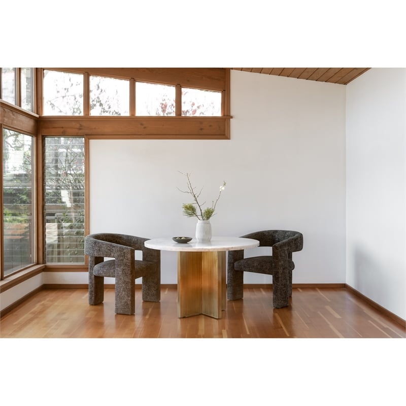 Moe's Home Collection GRAZE Stone Dining Table White Color