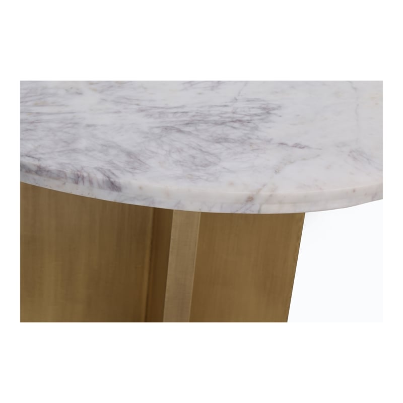 Moe's Home Collection GRAZE Stone Dining Table White Color