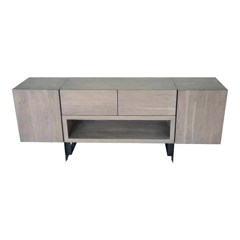 Moe's Home Collection Tiburon Wood Media Unit Gray Color