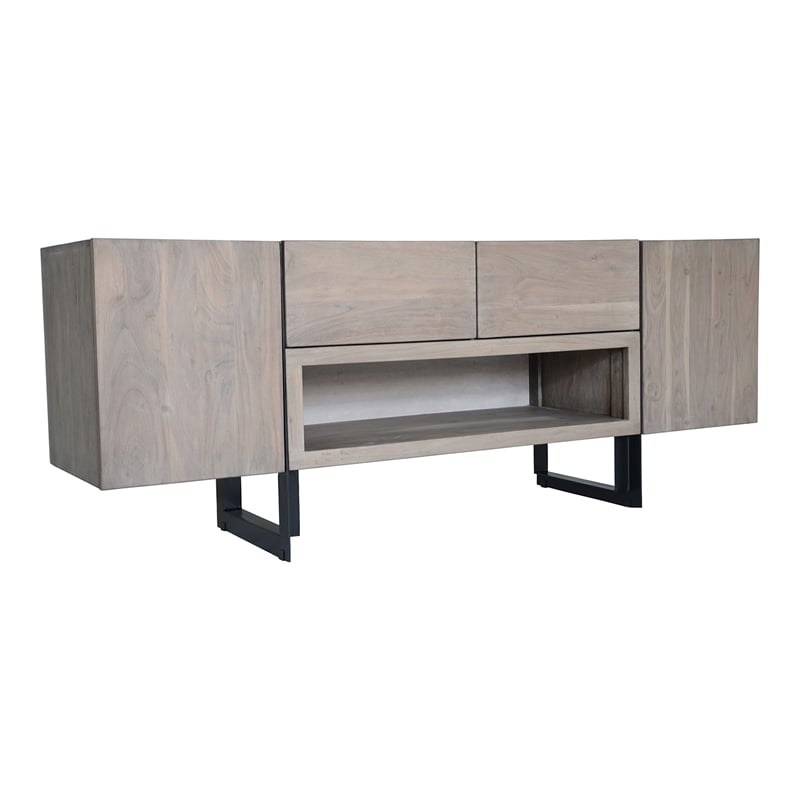 Moe's Home Collection Tiburon Wood Media Unit Gray Color