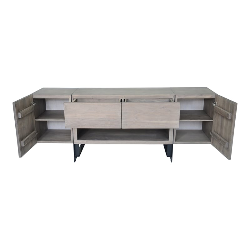 Moe's Home Collection Tiburon Wood Media Unit Gray Color