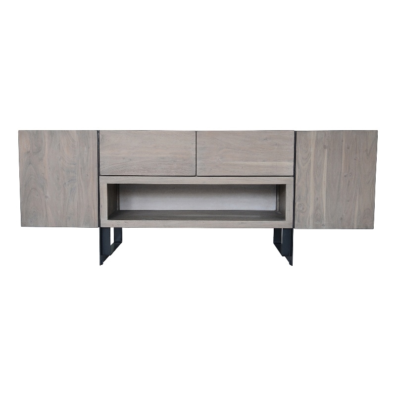 Moe's Home Collection Tiburon Wood Media Unit Gray Color