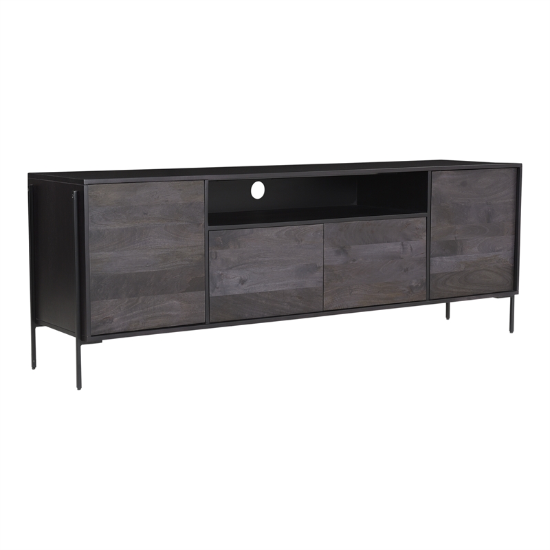 Moe's Home Collection Tobin Wood Media Unit Gray Color