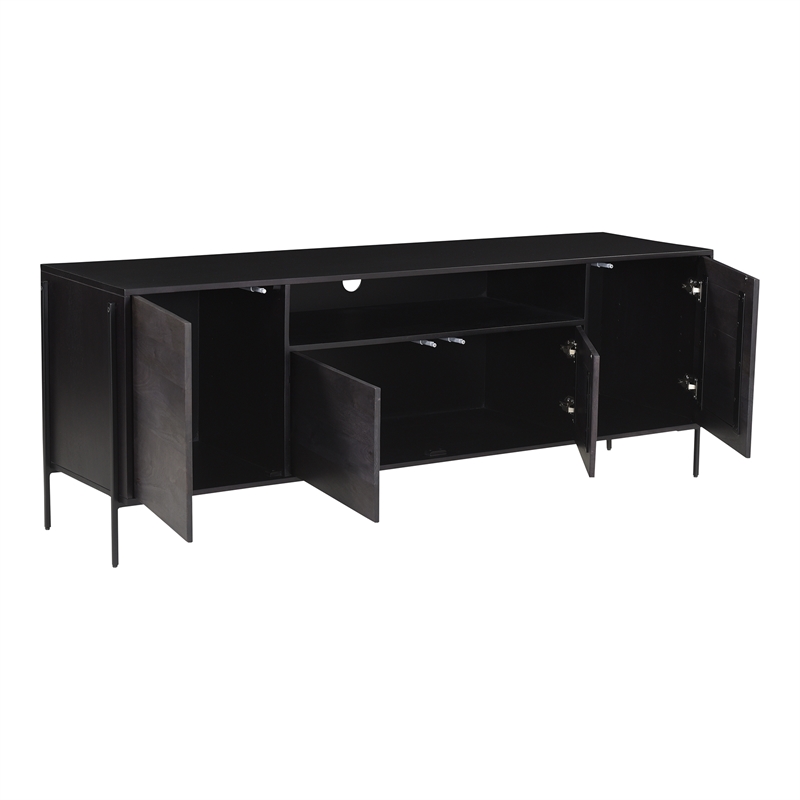 Moe's Home Collection Tobin Wood Media Unit Gray Color