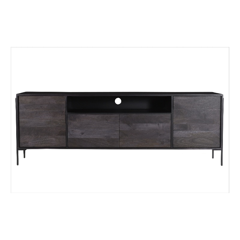 Moe's Home Collection Tobin Wood Media Unit Gray Color