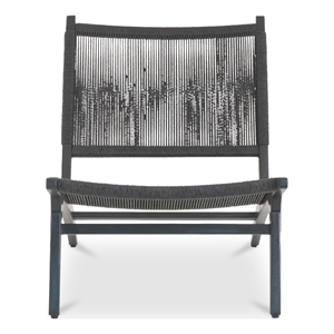 moe's home collection palma outdoor lounge chair black wood chairs