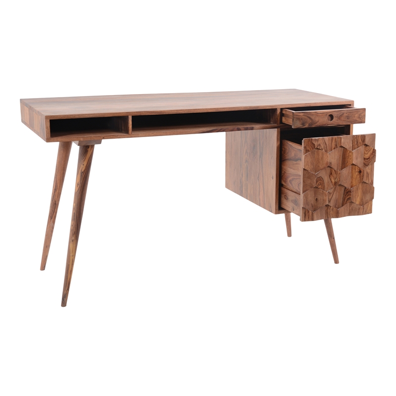 Moe's Home Collection O2 Desk Natural Wood Desks