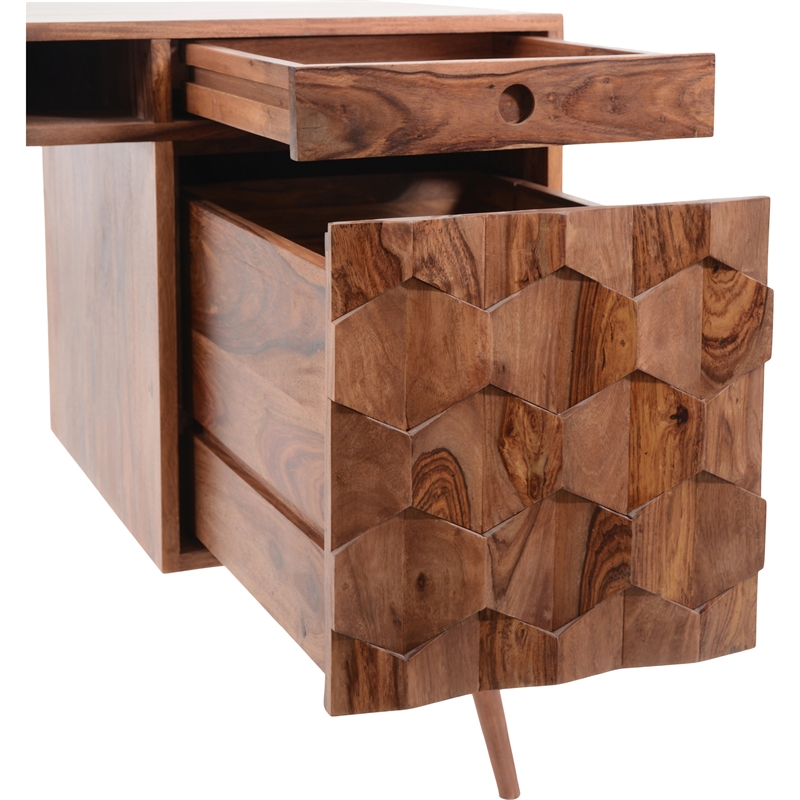 Moe's Home Collection O2 Desk Natural Wood Desks