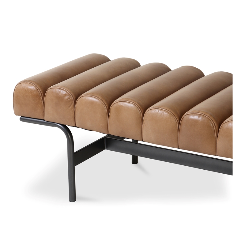 Moe's Home Collection Harrison Bench Leather Ottomans Stools & Benches
