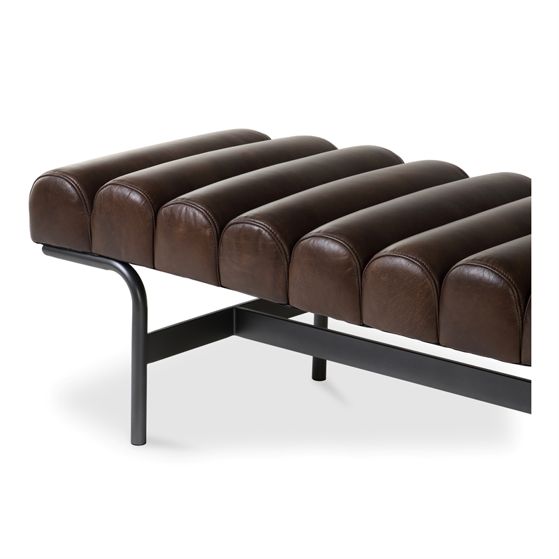 Moe's Home Collection Harrison Bench Leather Ottomans Stools & Benches