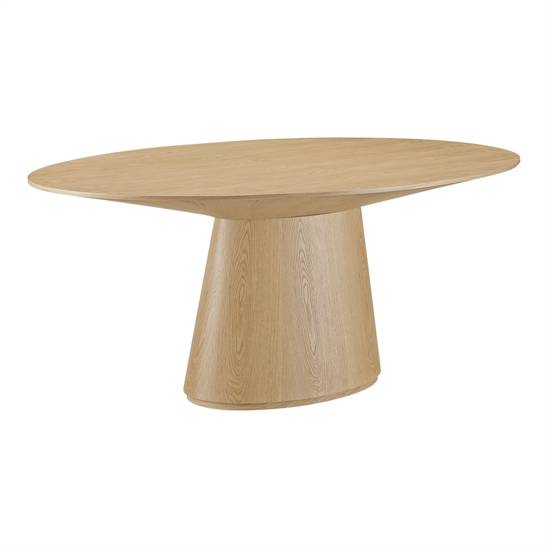 Moe's Home Collection Otago Oval Dining Table Natural Oak Wood Dining Tables